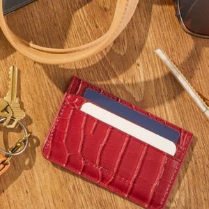 B- Low The Belt Croc Card Case